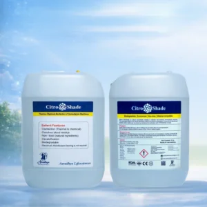 CitroShade, dialysis machine disinfectant, Citric acid disinfectant for hemodialysis machines, Aaradhya Life Sciences dialysis cleaning solution, Dialysis machine cleaner for hospitals, Hemodialysis equipment maintenance solution, Dialysis unit disinfectant and decalcifier