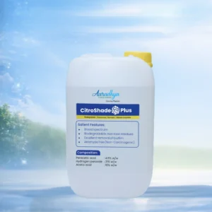CitroShade Plus, cold sterilant for dialyzers, Dialyzer reprocessing solution for dialysis centers, Aaradhya Life Sciences dialysis disinfectant, High-level disinfectant for hemodialysis units, Dialysis sterilant solution for hospitals, Cold sterilant for dialysis equipment reprocessing