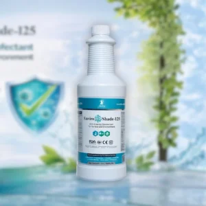 EnviroShade-125, surface disinfectant for hospitals, Hospital surface disinfectant for ICU and OT areas, Aaradhya Life Sciences surface disinfectant product, Surface disinfectant solution for healthcare facilities, Infection control disinfectant for medical environments, Broad-spectrum hospital disinfectant solution