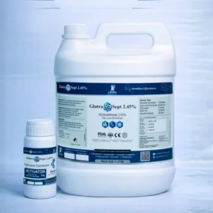 GlutraSept 2.45%, instrument disinfectant solution, High-level disinfectant for surgical instruments, Aaradhya Life Sciences glutaraldehyde disinfectant, Endoscope disinfectant solution for hospitals, Medical instrument disinfectant for CSSD departments, Glutaraldehyde based hospital disinfectant solution