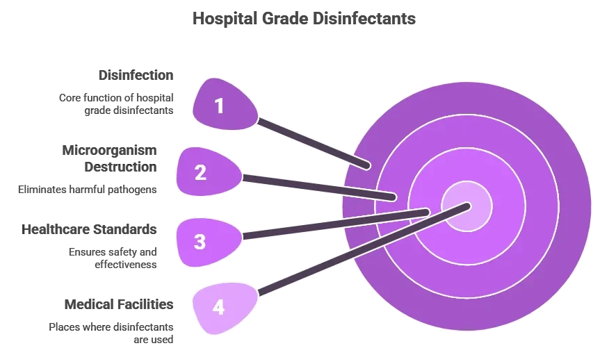 hospital grade disinfectant, hospital disinfectant solutions, healthcare disinfectant products, infection control disinfectants, disinfectants for healthcare facilities,